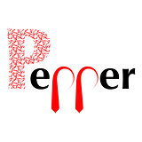 Chili pepper P letter logo template