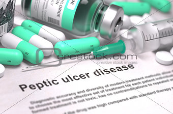 Peptic Ulcer Disease. Medical Concept.