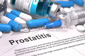 Prostatitis Diagnosis. Medical Concept. 