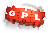GPL - Text on Red Puzzles.