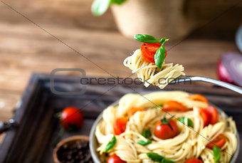 Pasta with olive oil 