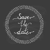 Save the date hand lettering