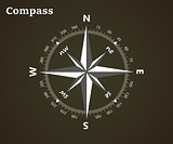 Compass symbol on a black background vector