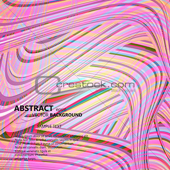 Wavy pattern with abstract feather