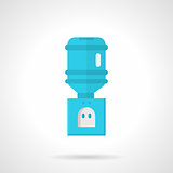 Blue electric cooler flat vector icon