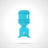 Cooler for potable water flat vector icon