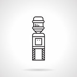 Flat line water cooler vector icon