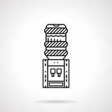 Flat line electric water cooler vector icon