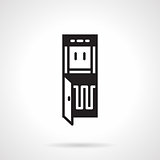 Black vector icon for water cooler