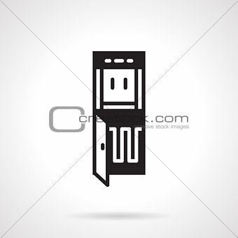 Black vector icon for water cooler