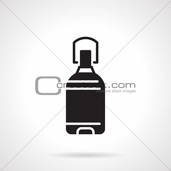 Black vector icon for water bottle
