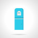 Blue water purifier flat vector icon