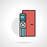 Flat line vector icon for water cooler