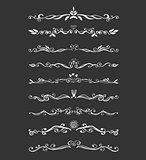 Retro style set of ornate floral patterns template