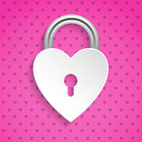 Cool valentine background with heart padlock