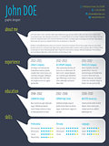 Modern resume cv template with speech bubbles