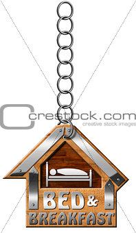 Bed and Breakfast - Sign with Chain