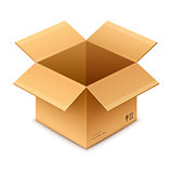 open box cardboard package isolated 