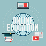 Online education concept.