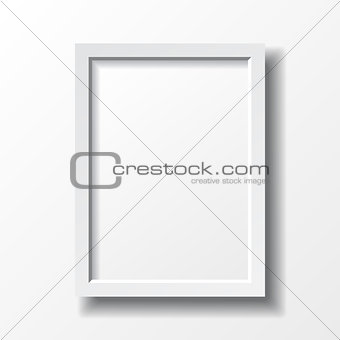 White vertical frame