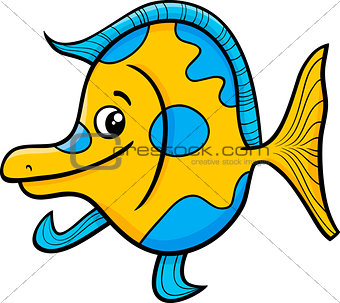 exotic fish cartoon illustration