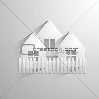 Home - vector icon with shadow
