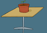 Houseplant on Square Table