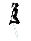 woman Jumping Rope exercises silhouette