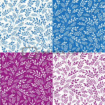 Seamless floral background. Vector ilustrations