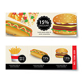 fast food coupon discount  template design