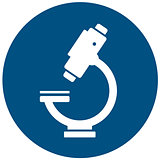 laboratory symbol with microscope