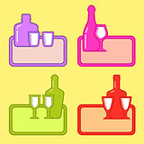 restaurant background with alcohol beverage