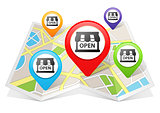 Shop Map pointer Location Destination on map