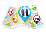 Washroom Map pointer Location Destination on map