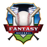 Fantasy Baseball Emblem Illustration