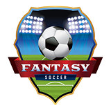 Fantasy Soccer Football Emblem Illustration