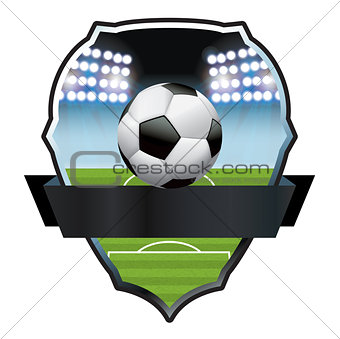 Soccer Football Field and Ball Illustration