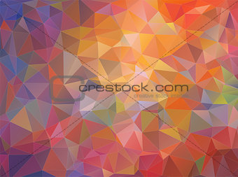 Abstract multicolored mosaic triangle background