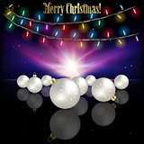 Abstract celebration background with Christmas decorations and s