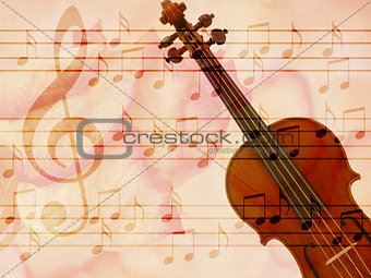 Soft grunge music background with violin