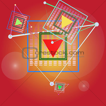 Vector illustration of geometric style .Abstract Background