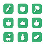 Modern flat icons - a healthy lifestyle, proper nutrition