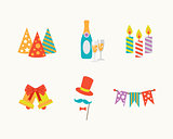 Set of vector holiday icons