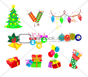 Set of vector holiday icons