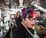 Female Chef In Food Truck
