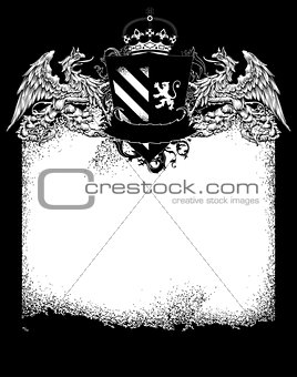 ornate heraldic frame