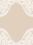 lace border on beige background