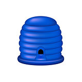 Bee house in blue design