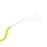 Garden hose in yellow design squirts water
