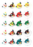 illustration of different birds set